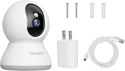 Pet Camera 2K, Indoor Cameras, Dog Camera, 360° Home Security Cameras, Color Night Vision, Motion Tracking, 2-Way Talk, Cloud&Sd, APP Control, Works with Alexa