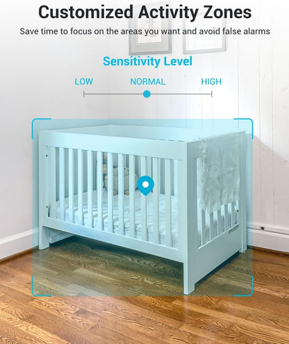 Pet Camera 2K, Indoor Cameras, Dog Camera, 360° Home Security Cameras, Color Night Vision, Motion Tracking, 2-Way Talk, Cloud&Sd, APP Control, Works with Alexa